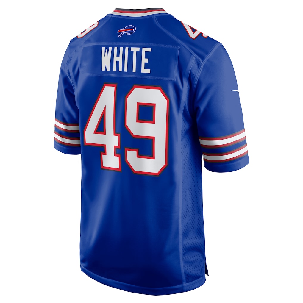 Johmsee B.Bills #49 DaShaun White Royal Team Game Jersey