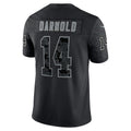 Johmsee C.Panthers #14 Sam Darnold Black RFLCTV Limited Jersey