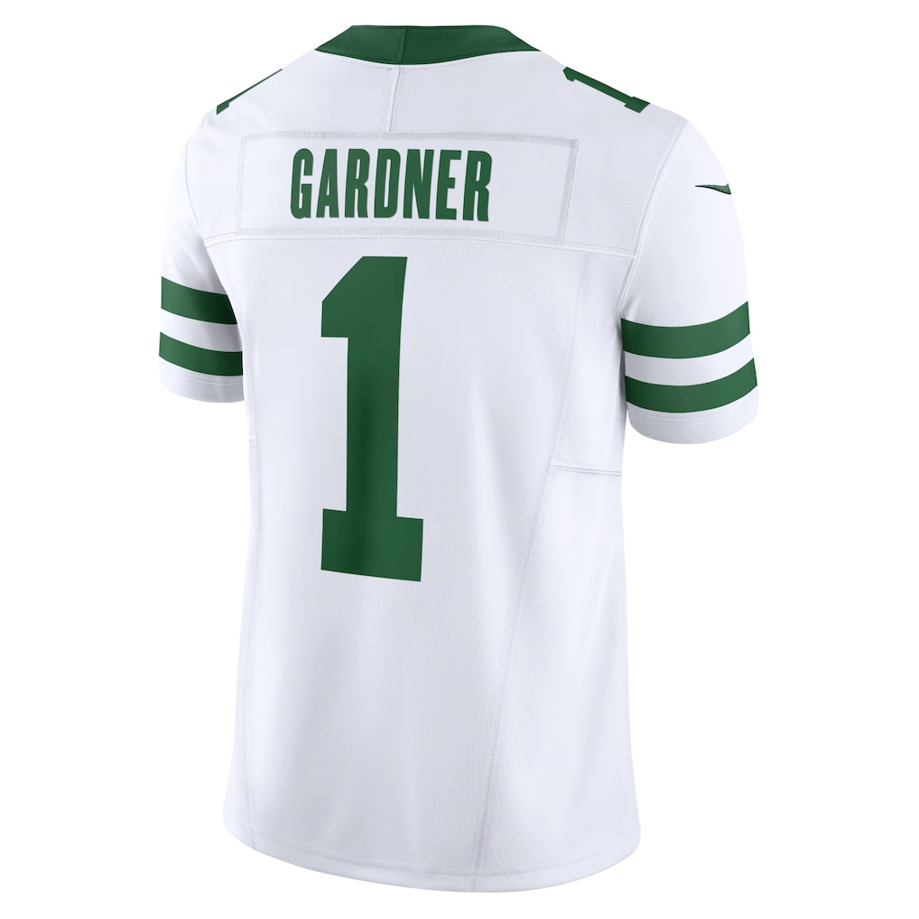 Johmsee NY.Jets #1 Ahmad Sauce Gardner Legacy White Vapor F.U.S.E. Limited Jersey