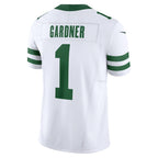 Johmsee NY.Jets #1 Ahmad Sauce Gardner Legacy White Vapor F.U.S.E. Limited Jersey