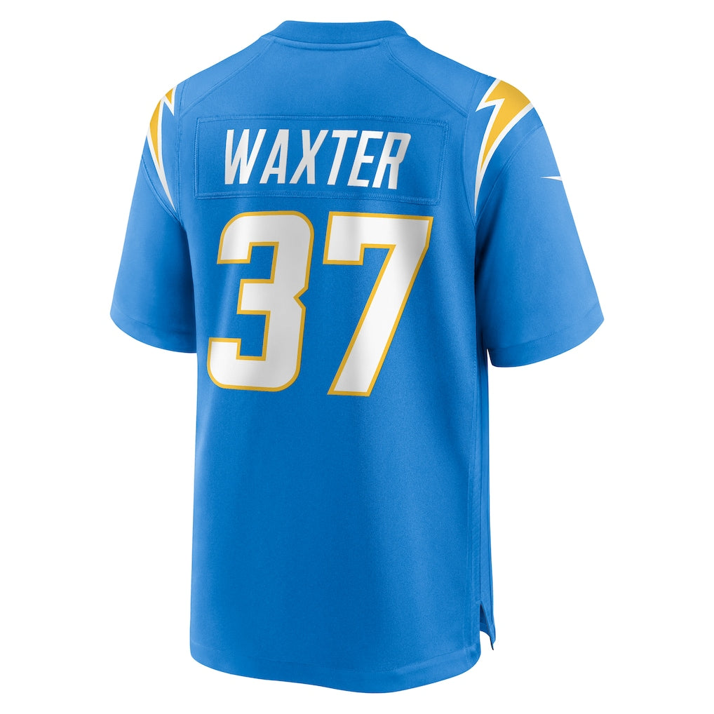 Johmsee LA.Chargers #37 Isas Waxter Powder Blue Team Game Jersey