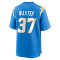 Johmsee LA.Chargers #37 Isas Waxter Powder Blue Team Game Jersey