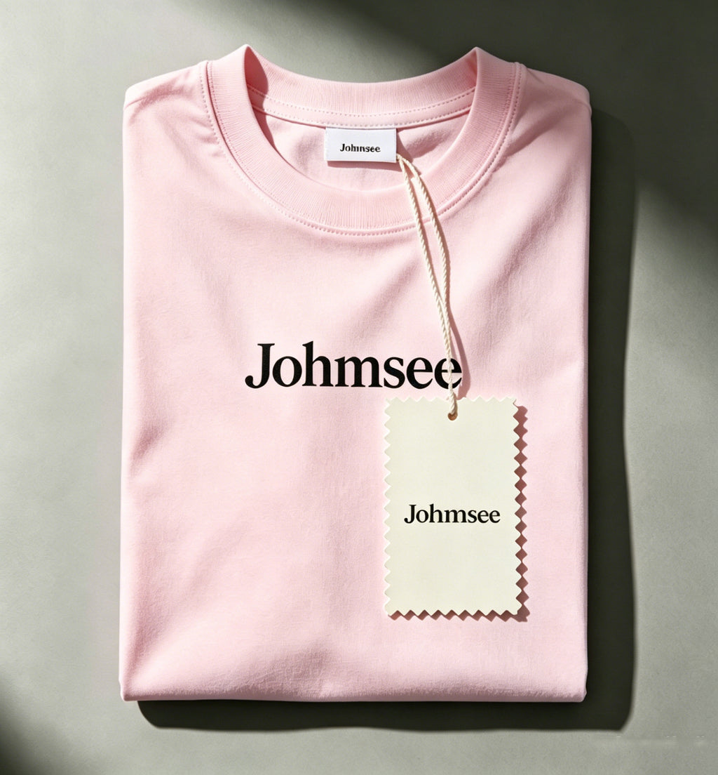 Johmsee Classic Pink T-shirt Cheap Jerseys, 100% Pure Cotton Breathable Sweat-Wicking Soft, Comfortable Skin-Friendly Short Sleeve Basic Jerseys for Daily Wear