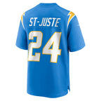 Johmsee LA.Chargers #24 Benjamin St-Juste Powder Blue Team Game Jersey