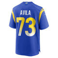 Johmsee LA.Rams #73 Steve Avila Royal Home Game Jersey