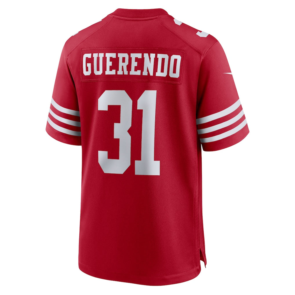 Johmsee SF.49ers #31 Isaac Guerendo Scarlet Game Jersey