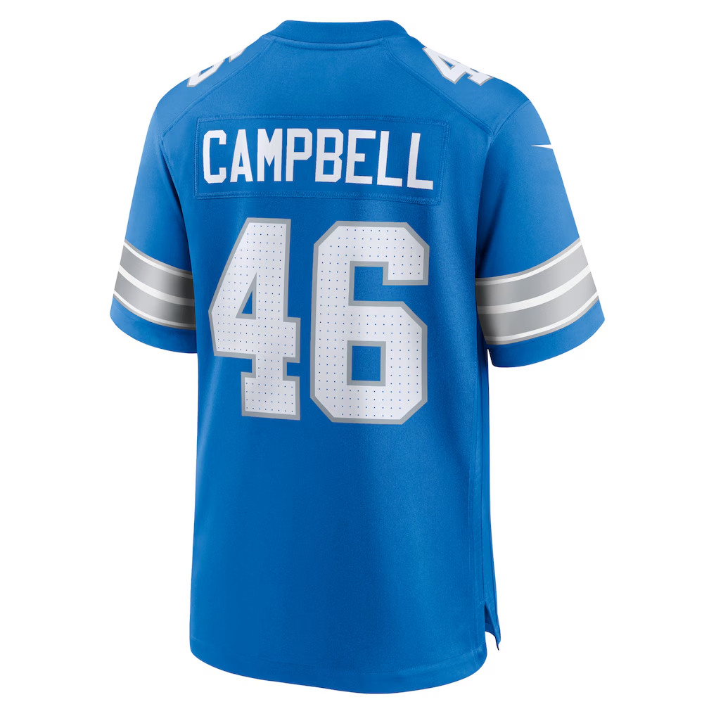 Johmsee D.Lions #46 Jack Campbell Blue Game Stitched Jersey