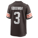 Johmsee C.Browns #3 Marquise Goodwin Brown Team Game Jersey
