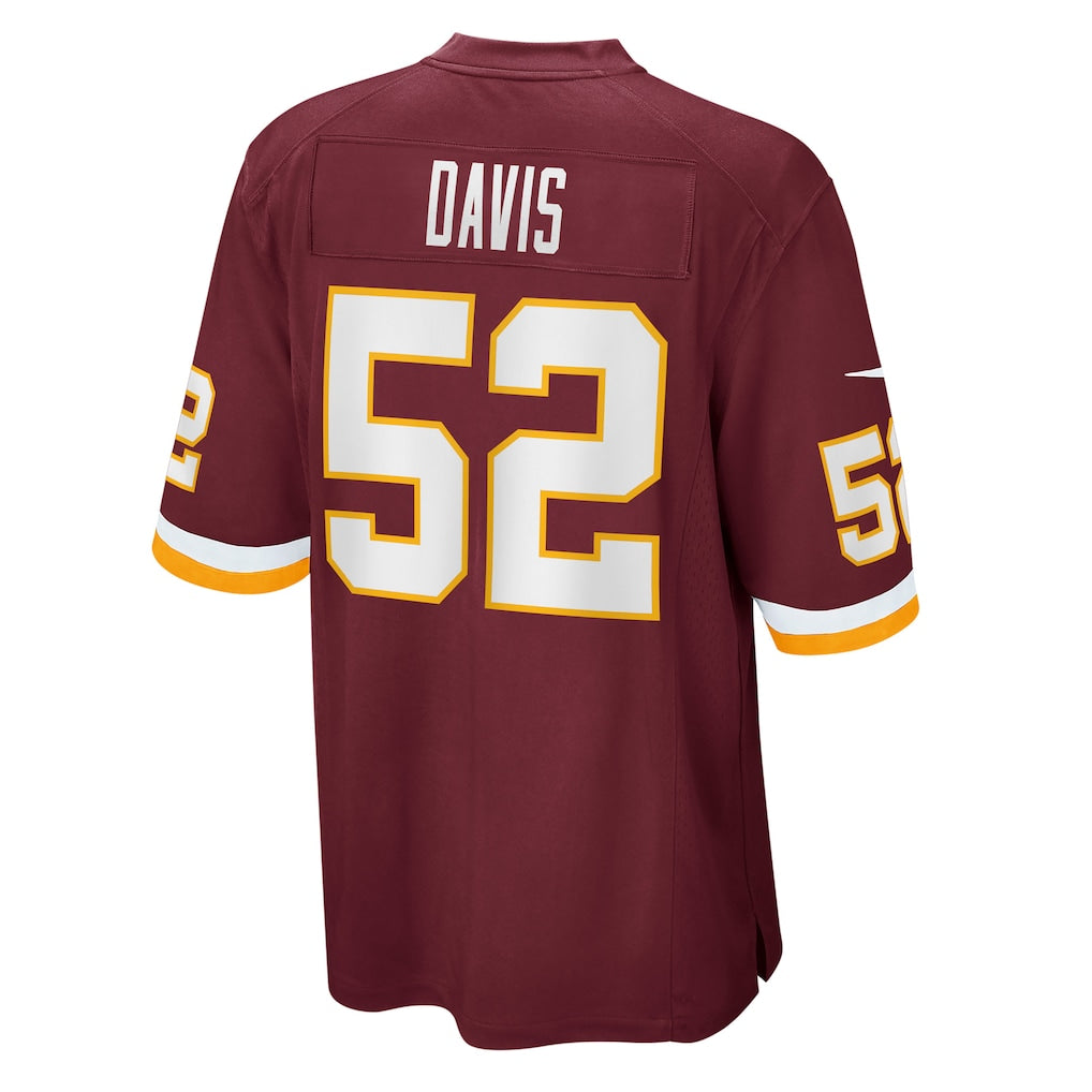 Johmsee W.Commanders #52 Jamin Davis Burgundy Game Jersey
