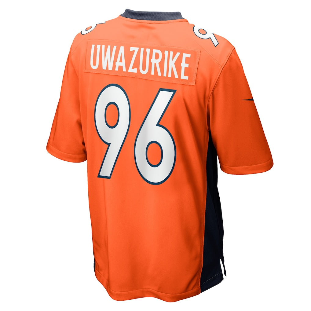 Johmsee D.Broncos #96 Eyioma Uwazurike Orange Game Player Jersey