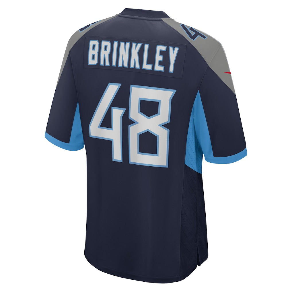 Johmsee T.Titans #48 Beau Brinkley Navy Game Jersey