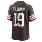 Johmsee C.Browns #19 Cedric Tillman Brown Game Jersey