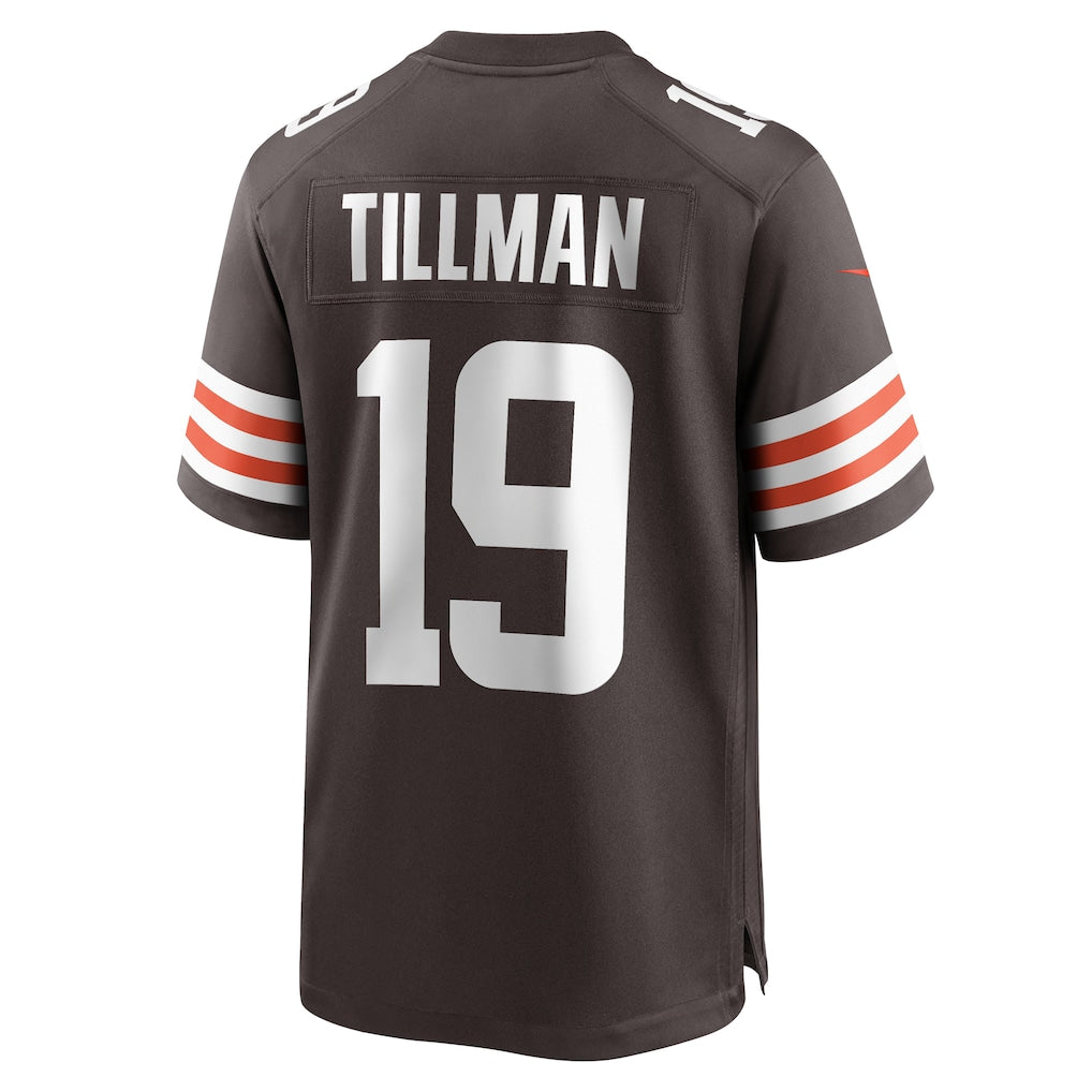 Johmsee C.Browns #19 Cedric Tillman Brown Game Jersey