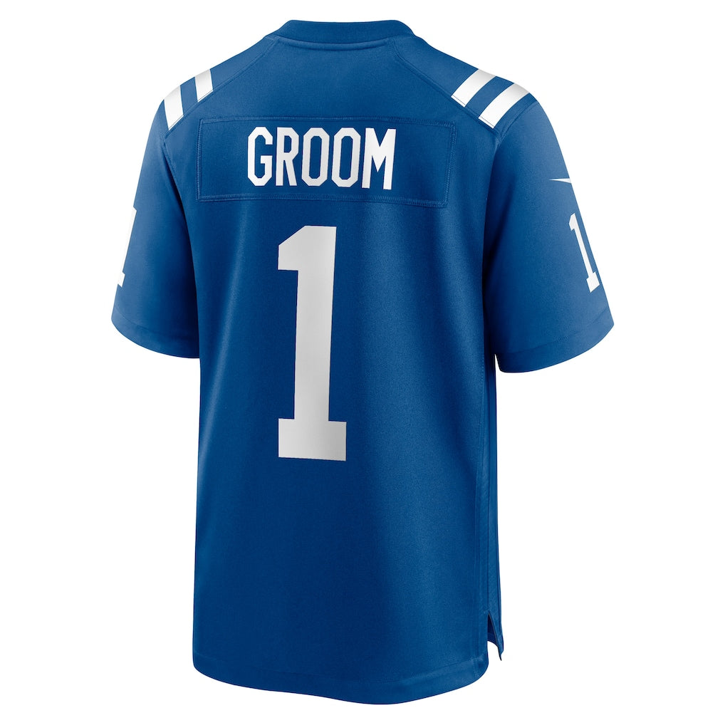 Johmsee IN.Colts #1 Groom Royal Game Jersey