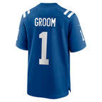 Johmsee IN.Colts #1 Groom Royal Game Jersey