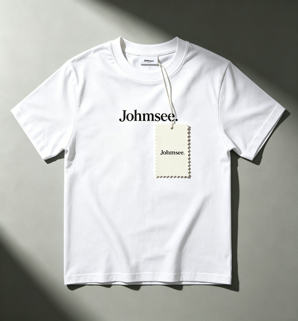 Johmsee Classic Logo White T-shirt