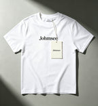 Johmsee Classic White T-shirt Cheap Jerseys, 100% Pure Cotton Breathable Sweat-Wicking Soft, Comfortable Skin-Friendly Short Sleeve Basic Jerseys for Daily Wear