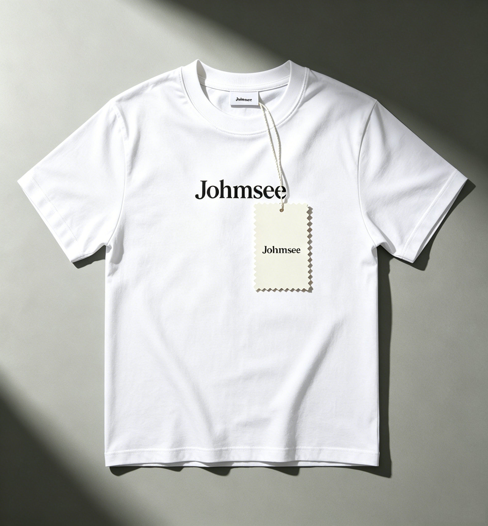 Johmsee Classic White T-shirt Cheap Jerseys, 100% Pure Cotton Breathable Sweat-Wicking Soft, Comfortable Skin-Friendly Short Sleeve Basic Jerseys for Daily Wear