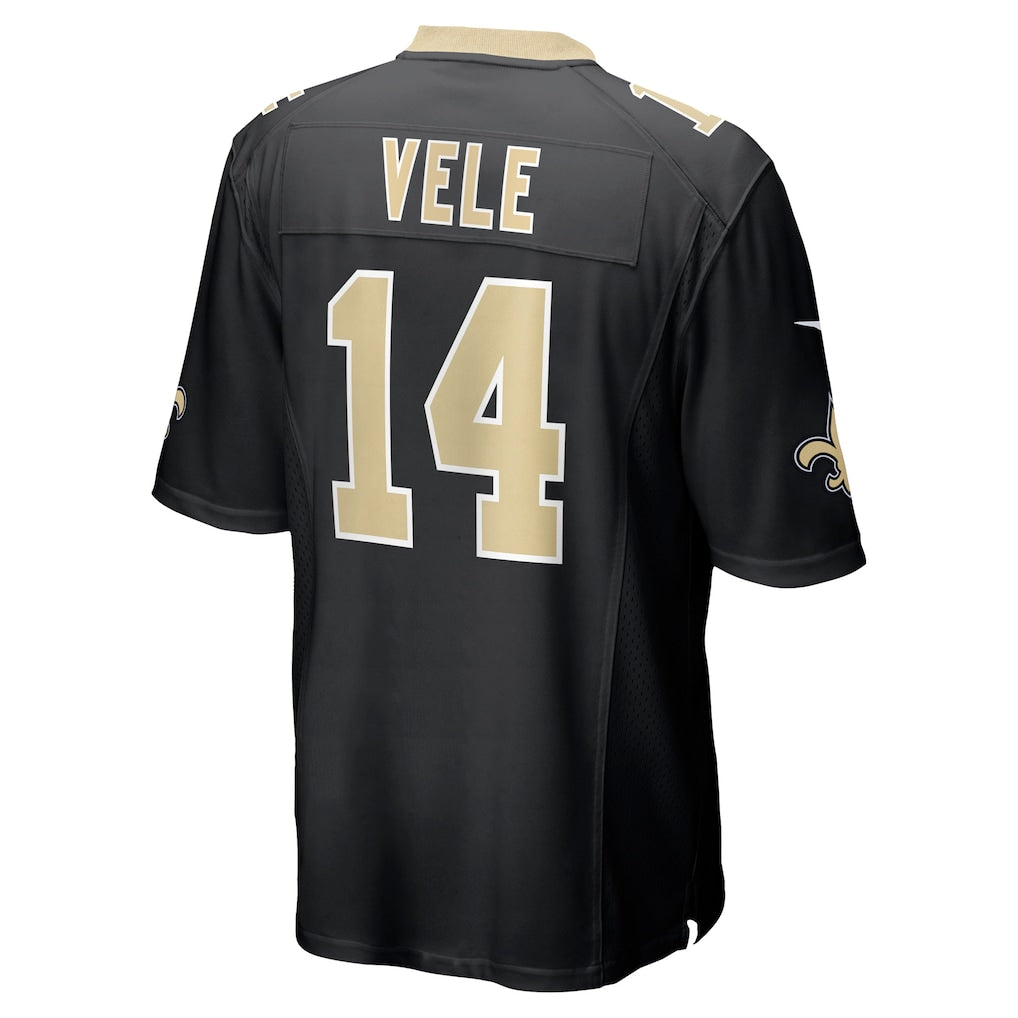 Johmsee NO.Saints #14 Devaughn Vele Black Team Game Jersey