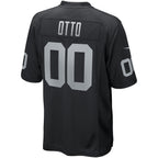 Johmsee LV.Raiders #0 Jim Otto Black Game Retired Player Jersey