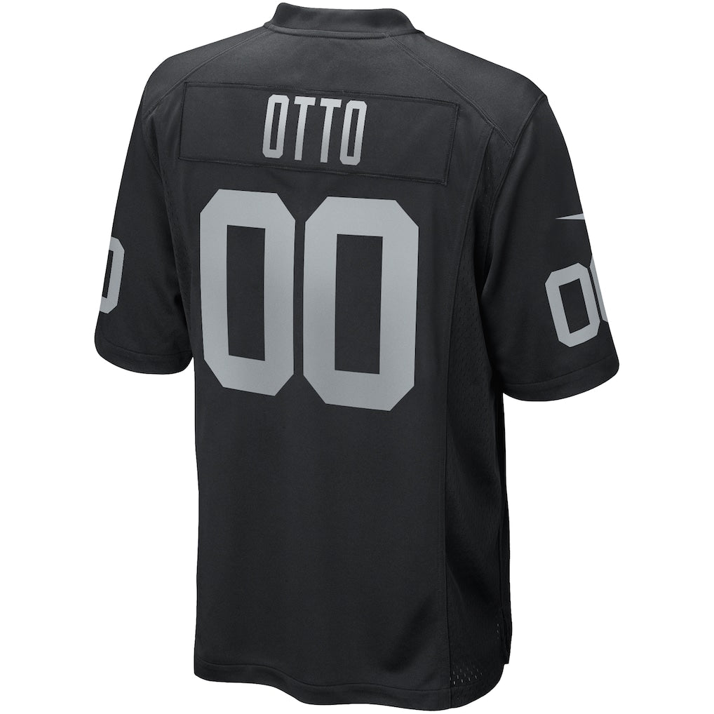 Johmsee LV.Raiders #0 Jim Otto Black Game Retired Player Jersey