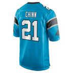 Johmsee C.Panthers #21 Jeremy Chinn Blue Game Jersey