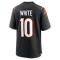 Johmsee C.Bengals #10 Mike White Black Team Game Jersey