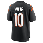 Johmsee C.Bengals #10 Mike White Black Team Game Jersey