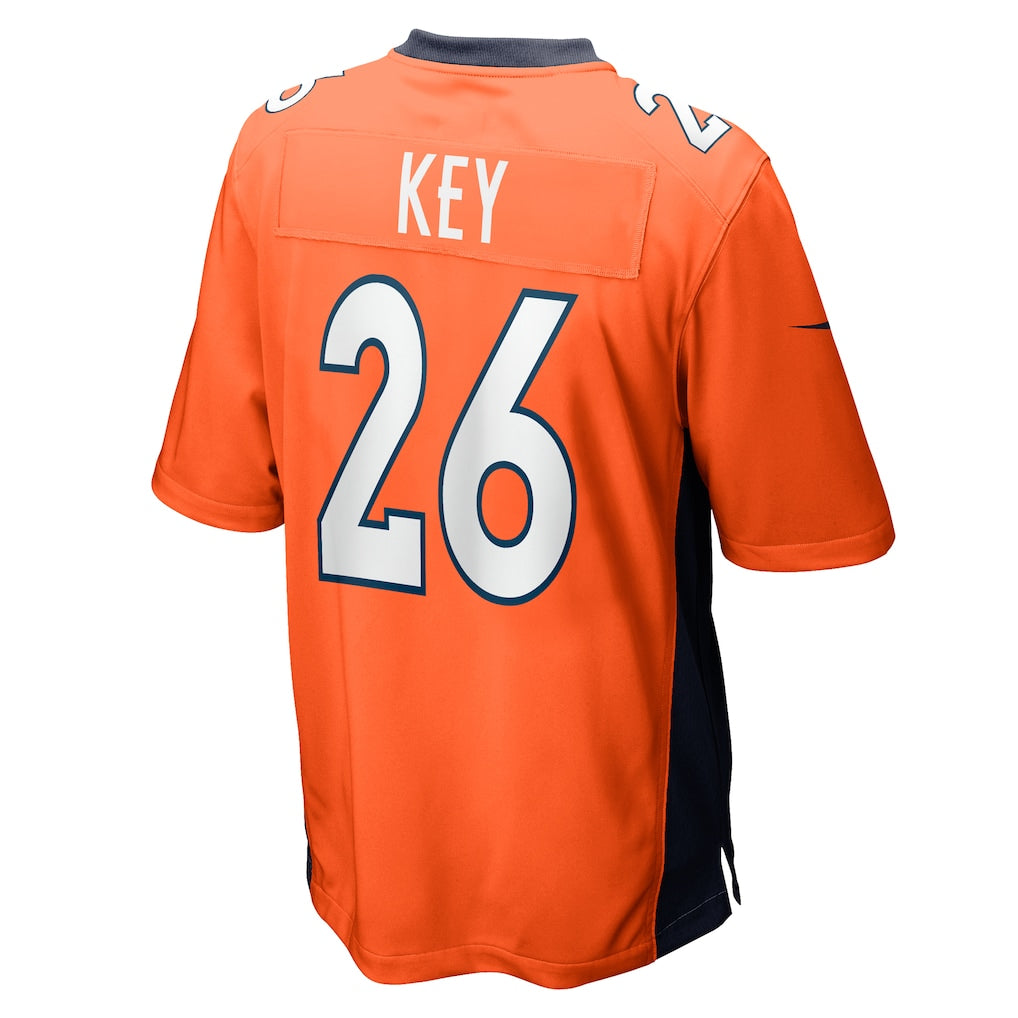 Johmsee D.Broncos #26 Devon Key Orange player Game Jersey