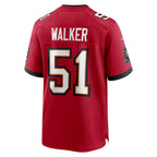 Johmsee TB.Buccaneers #51 David Walker Red Team Game Jersey