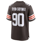 Johmsee C.Browns #90 Joe Tryon-Shoyinka Brown Team Game Jersey