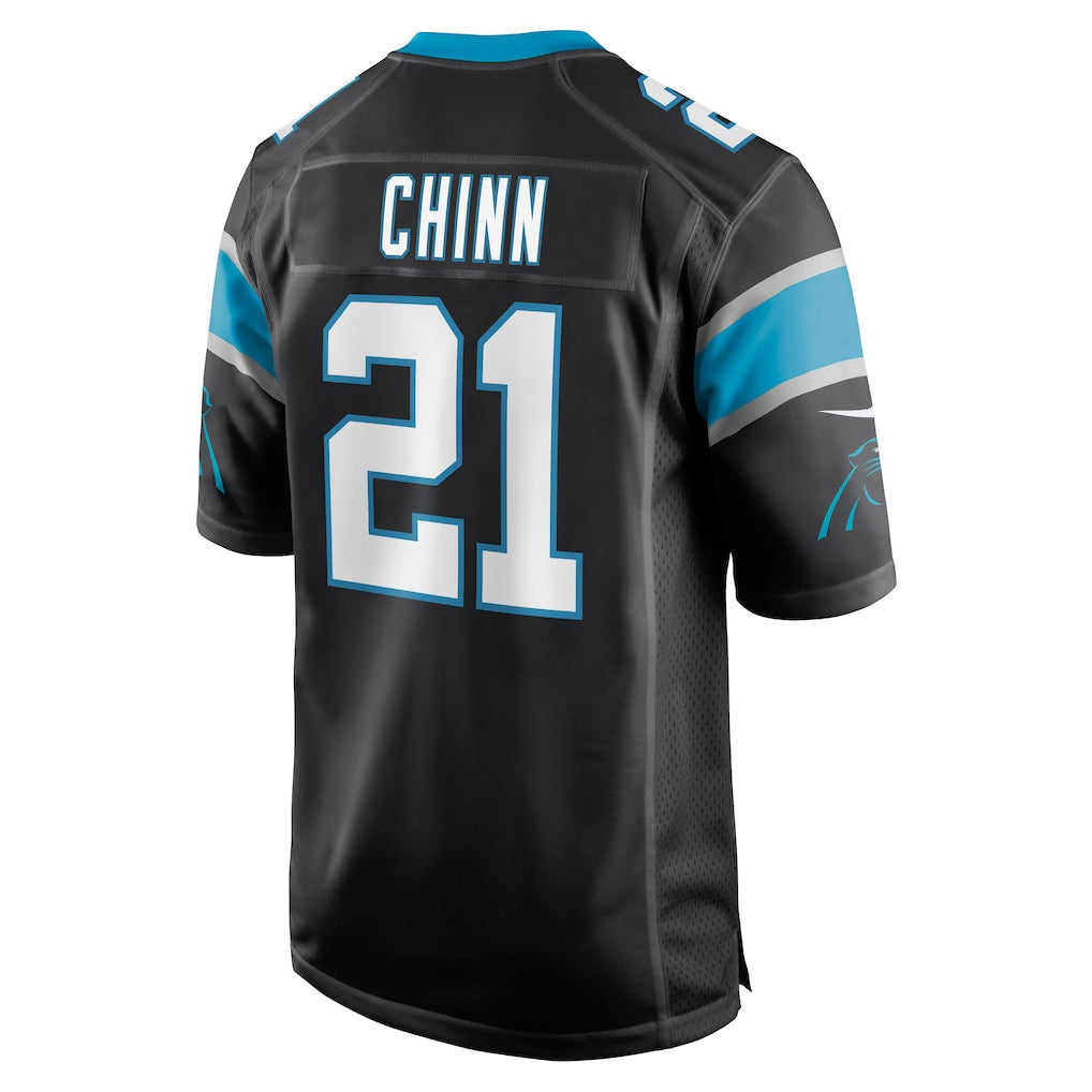 Johmsee C.Panthers #21 Jeremy Chinn Black Game Jersey