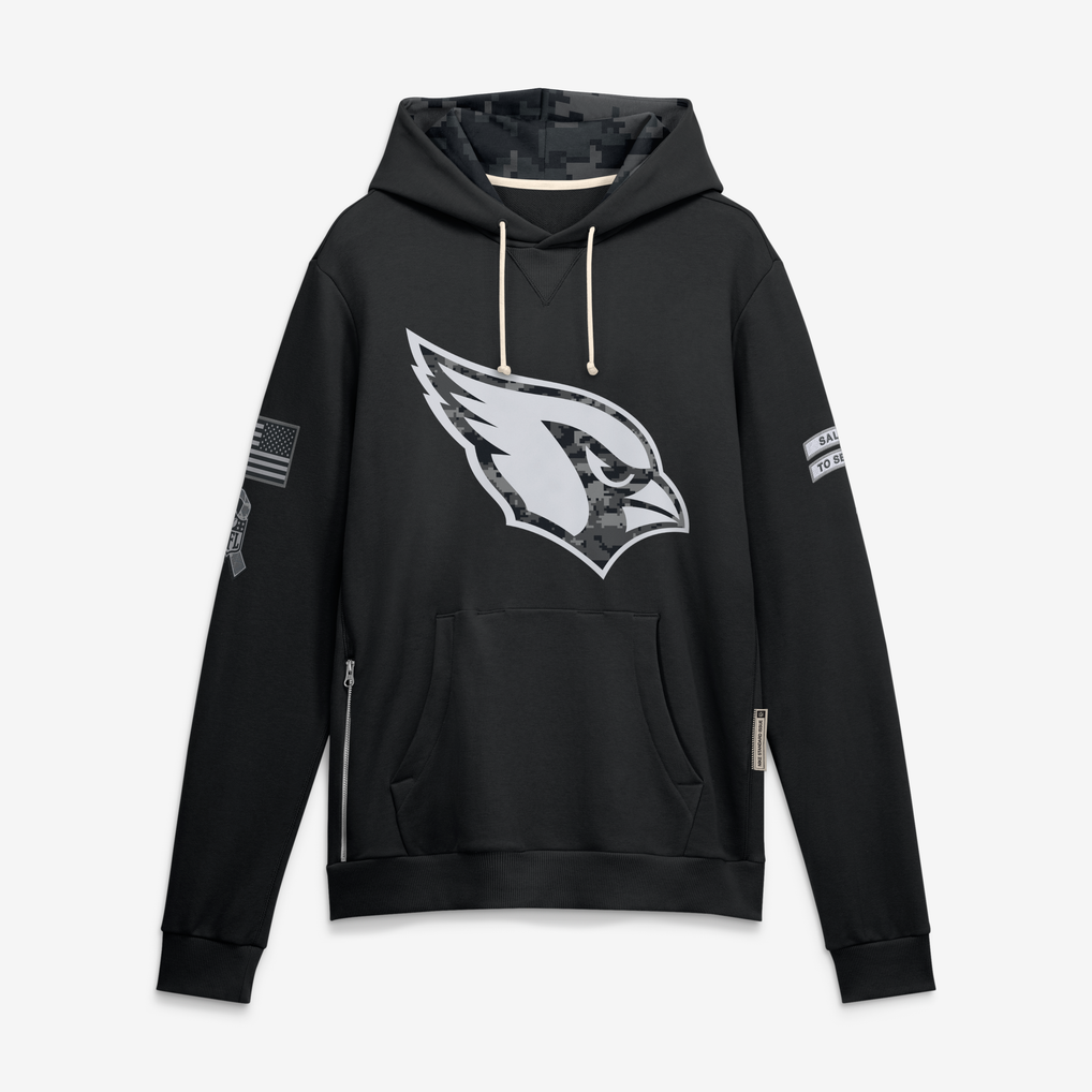Johmsee A.Cardinal Black 2026 Salute to Service Sideline Dri-FIT Pullover Hoodie Jerseys