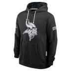 Johmsee MN.Vikings Black 2026 Salute to Service Sideline Dri-FIT Pullover Hoodie Jerseys