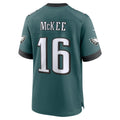 Johmsee P.Eagles #16 Tanner McKee Midnight Green Team Game Jersey