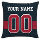 Custom H.Texans Pillow Decorative Throw Pillow Case - Print Personalized Football Team Fans Name & Number Birthday Gift Football Pillows