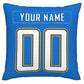 Custom LA.Chargers Pillow Decorative Throw Pillow Case - Print Personalized Football Team Fans Name & Number Birthday Gift Football Pillows