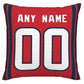 Custom H.Texans Pillow Decorative Throw Pillow Case - Print Personalized Football Team Fans Name & Number Birthday Gift Football Pillows