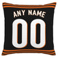 Custom C.Bengals Pillow Decorative Throw Pillow Case - Print Personalized Football Team Fans Name & Number Birthday Gift Football Pillows