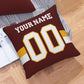 Custom Burgundy W.Commanders Decorative Throw Pillow Case - Print Personalized Football Team Fans Name & Number Birthday Gift