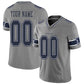 Custom D.Cowboys Football Jerseys Customized Gray Stitched Limited Inverted Legend Jersey