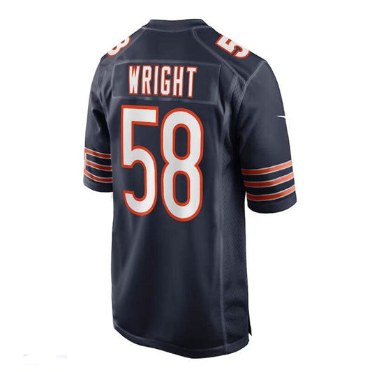 C. Bears #58 Darnell Wright 2023 Draft First Round Pick Game Jersey - Navy Stitched American Football Jerseys