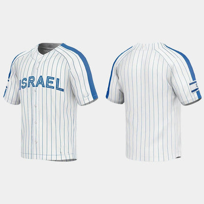 ISRAEL BASEBALL 2023 WORLD BASEBALL CLASSIC JERSEY ¨C WHITE Stitches Baseball Jerseys