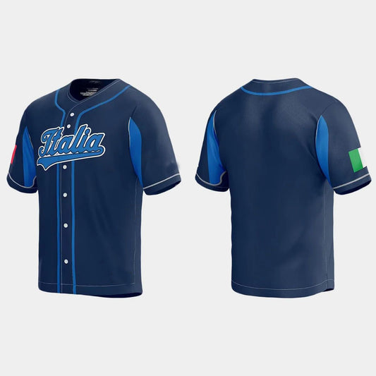 ITALY BASEBALL 2023 WORLD BASEBALL CLASSIC JERSEY ¨C NAVY Stitches Baseball Jerseys