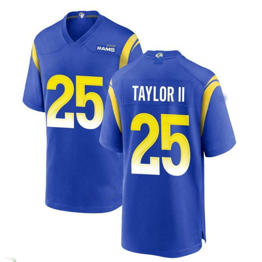 LA,Rams #25 Jason Taylor Game Jersey - Royal Stitched American Football Jersey