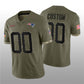 Custom NE.Patriots ACTIVE PLAYER 2022 Olive Salute To Service Limited Stitched Jersey  American Football Jerseys