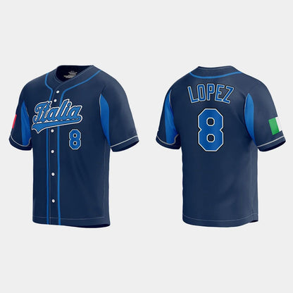 #8 NICKY LOPEZ WORLD BASEBALL CLASSIC 2023 WORLD BASEBALL CLASSIC JERSEY ¨C NAVY Stitches Baseball Jerseys