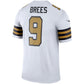 NO.Saints #9 Drew Brees White Color Rush Legend Jersey Stitched American Football Jersey