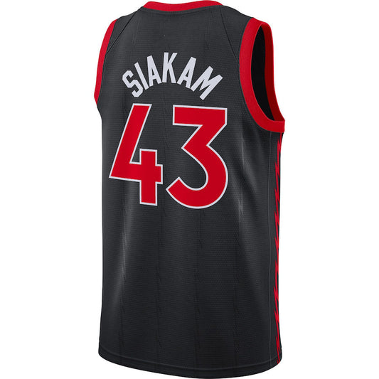 T.Raptors #43 Pascal Siakam Jordan Brand 2020-21 Swingman Jersey Black Statement Edition Stitched American Basketball Jersey