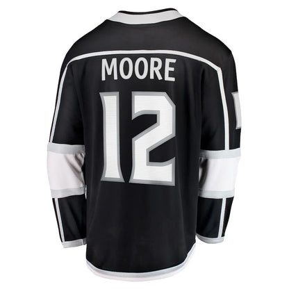LA.Kings #12 Trevor Moore Fanatics Branded Home Breakaway Player Jersey  Black Stitched American Hockey Jerseys